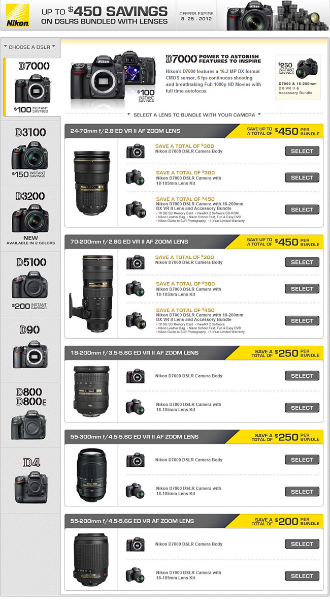 Nikon Deal $450 Rebate B&H Photo