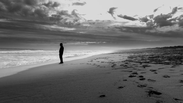 Alone in the Beach by sujithgokul