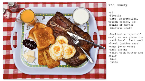 “No Seconds”  Photos Of The Last Meals Of Death Row Inmates