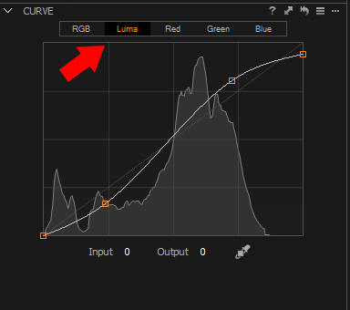 example of a luma curve in capture one pro