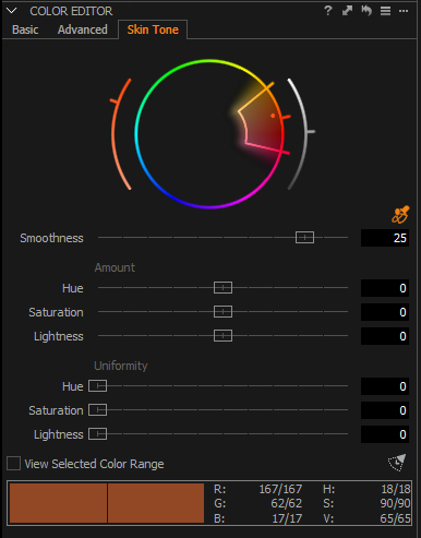 the skin tone tab in capture one pro