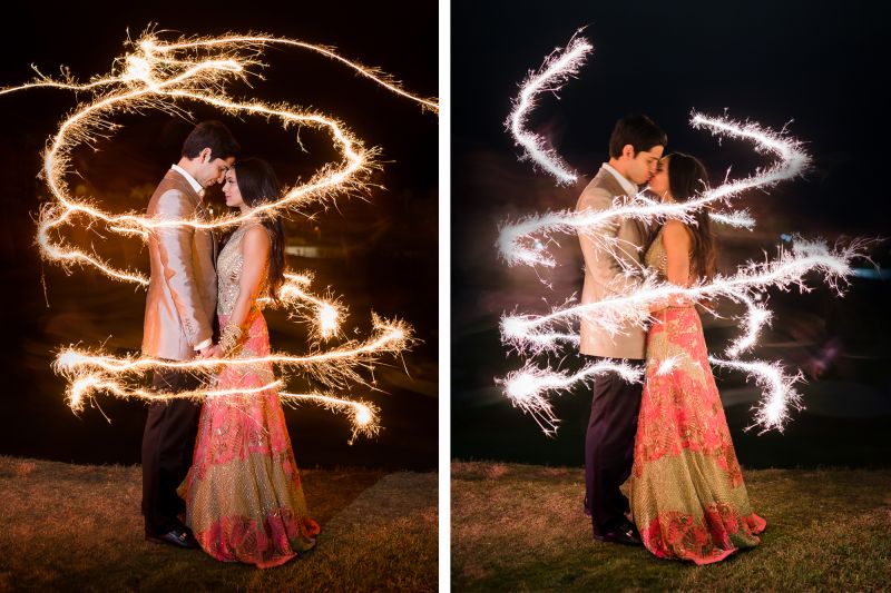 How To Take Sparkler Pictures Basic Wedding And Engagement