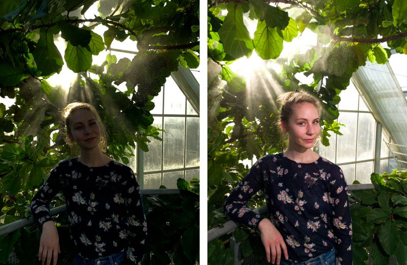 No Flash (Left) vs With Lit Flash (Right)