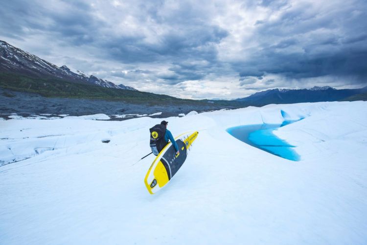 Alaskan Glacier Lake Paddleboarding Toby Harriman