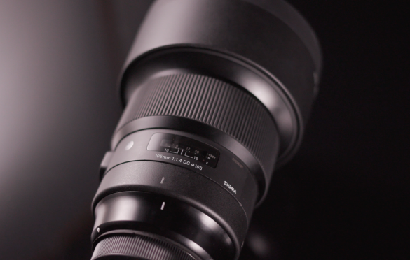 The Sigma Art 105mm f/1.4 weighs in at 3.6 lbs. 