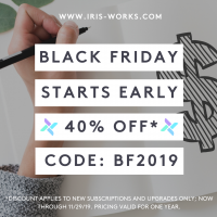 Black Friday Graphic for Iris Works