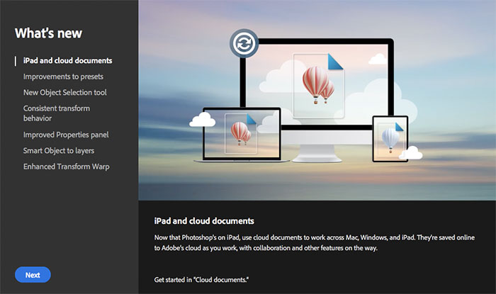 Cloud Documents - Photoshop 7