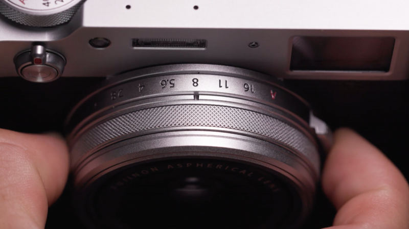 Fujifilm x100v review Adjusting Aperture