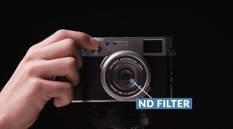 Fujifilm x100v review no nd filter for cinema