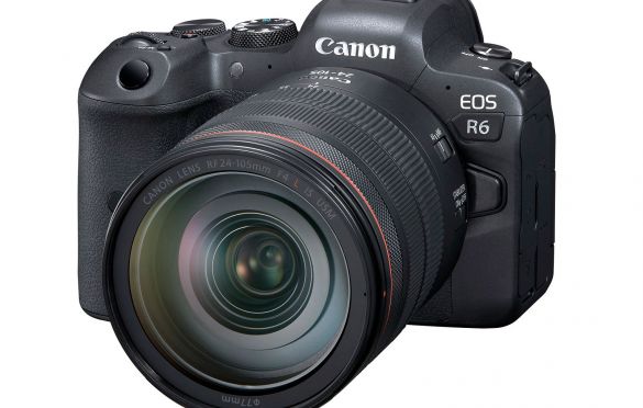 Canon EOS R6 full frame mirrorless camera front lens