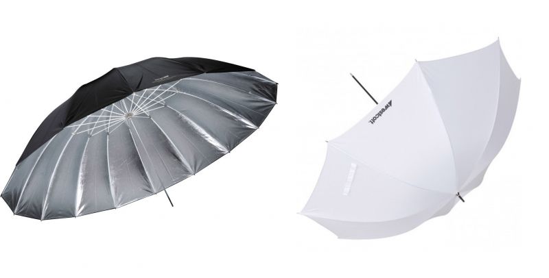 Guarda-chuva de iluminação retrato retroceder vs disparar