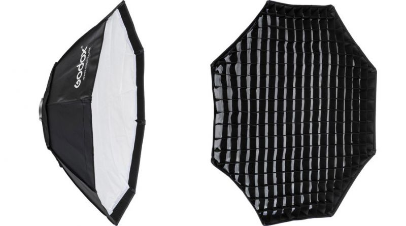 softbox with grid without