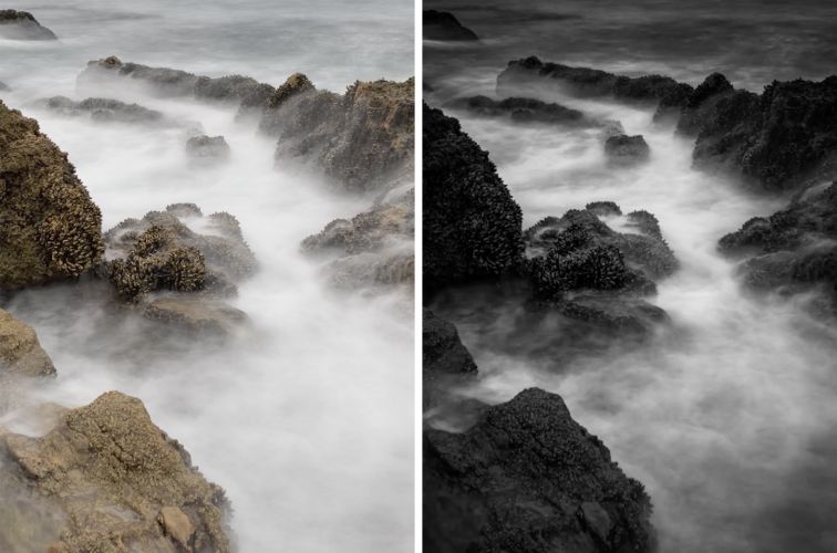 Long exposure tip phone photography shoot to post Before and after final edit