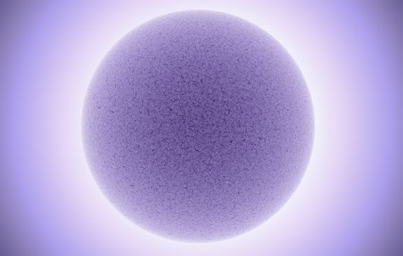 Ultraviolet © Alan Friedman (USA) - HIGHLY COMMENDED
Here is a portrait of the Sun captured through a specialized solar telescope that transmits light at the calcium K-line – a narrow slice of the spectrum in the near UV. This wavelength shows the details of the low chromosphere – a crackling texture, here undisturbed by active regions or sunspots. This tranquillity is the signature of solar minimum. In 2019 the Sun showed no sunspots on 281 days.
Coronado 90 mm CaK telescope at 800mm focal length, Astro-Physics 1200 mount, FLIR Grasshopper 6 Megapizel monochrome streaming camera, 1/1000-second exposure