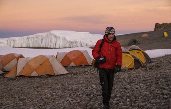 Will Gadd departs camp on Mt Kilimanjaro on 23 February, 2020 in Tanzania, Africa. // Christian Pondella/Red Bull Content Pool // SI202005300073 // Usage for editorial use only //
