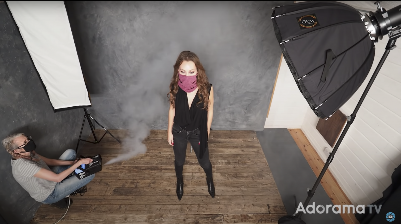 Smoke Machine Time Face Covered Portraits