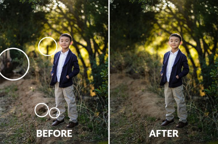 3 techniques cleaning up background photoshop image 3 before after