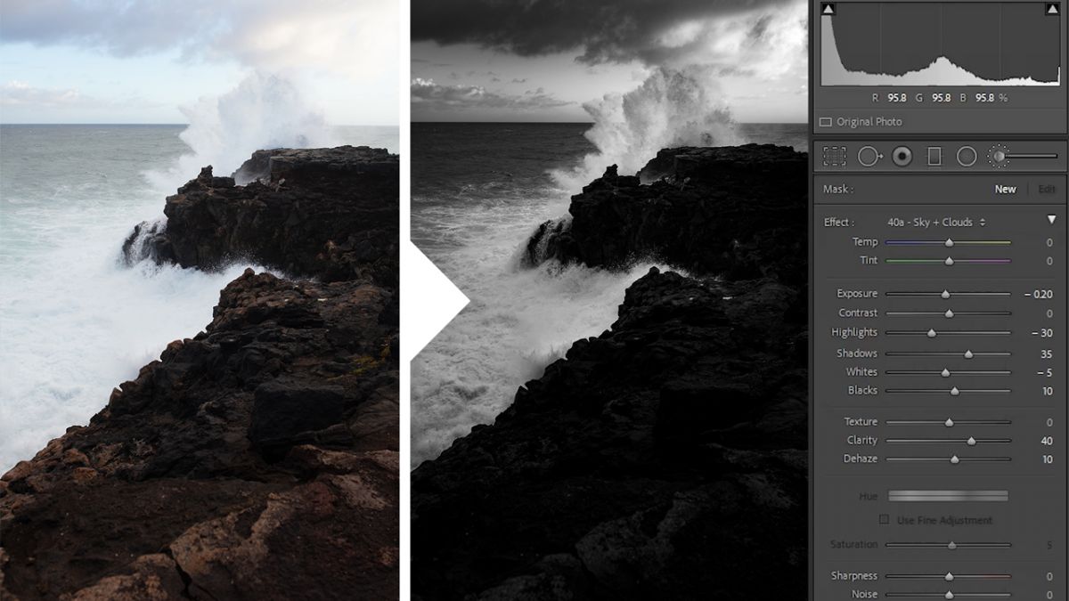 how to edit black and white