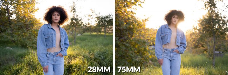 shallow depth of field effects focal length differences